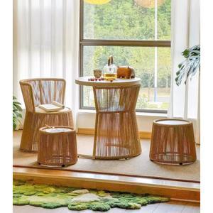 라탄 테이블 의자 카페 방수 가든 야외용테이블세트 미니 원형 루프탑 셋트 업소용 옥상