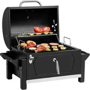 야외 캠핑 및 피크닉 그릴 조리 공간에서 워밍업 랙 로얄 고메 CD1519 휴대용 303제곱미터의 테이블탑 블랙