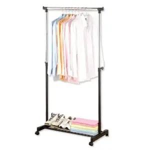 [하프클럽/]1단 미니 수납선반 높이조절행거 원룸 자취방 이동행거