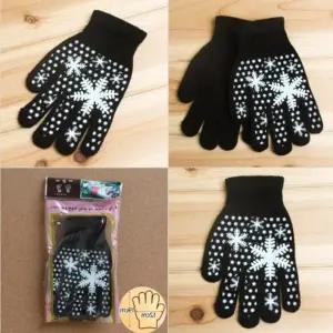 ( )여성 남성 방지 미끄럼 방한 보온 눈꽃 장갑X5 학생 겨울장갑 니트장갑