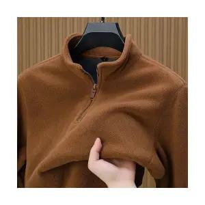 픽호샵 남자 키작남 맨투맨 가을 겨울 차이나카라 기모 도톰 후드 양면 오플리스 상의 점퍼 꾹4