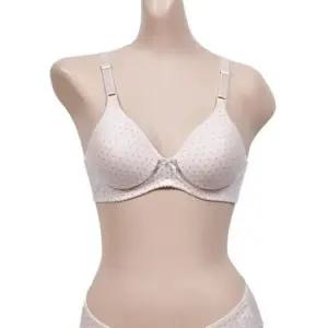 (글로리)(BR1657)도트패턴 3/4컵 몰드 A컵 브라 뽕접착 언더