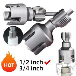 12PCS 통합 내부 외부 파이프 스레딩 도구 이중 기능 전기 드릴 호환 Pvc 플라스틱 스레더 키트