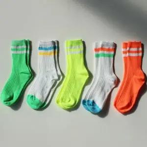 어린이 스포티 양말 5족세트 컬러 두줄 저학년 고학년