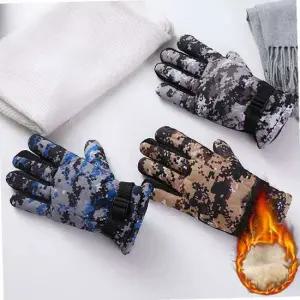 방한 방풍 오토바이 남자 여자 야외 양털 기모 장갑