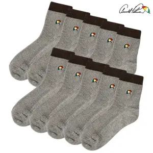 아놀드파마 여자 중목양말 신축성좋은 갑종 골지양말 회색 10족 세트 국산