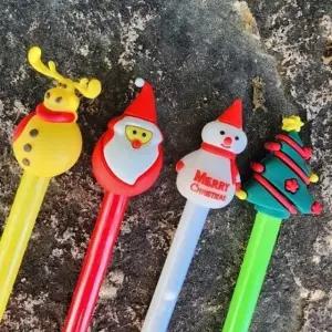 크리스마스 산타 트리 눈사람 루돌프 볼펜 단체선물 성탄절 유치원 학교 캐릭터볼펜 필기도구 문구 젤리펜