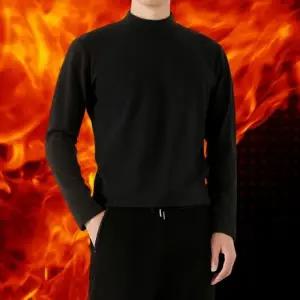 남성 반목티 겨울 양면 기모 긴팔 폴라 티셔츠