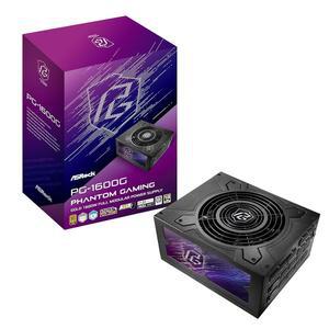 ASRock PG 1600G ATX 3.1 1600W 전원 공급 장치 PCle5.1 10년 보증 완전 모듈식 일본 커패시터 팬텀 게이밍 PG-1600G 80 플러스 골드 사이베네틱스 플래티넘 12V-2x6 케이블