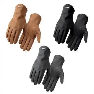 투컷 스웨이드 남성 장갑 겨울 방한 보온 손가락장갑 터치장갑 바이크장갑