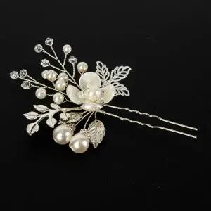 혼주뒤꽃이 U자비녀 실버