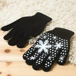 ( )눈꽃 미끄럼 방지 장갑 겨울 털장갑 방한 니트 겨울l