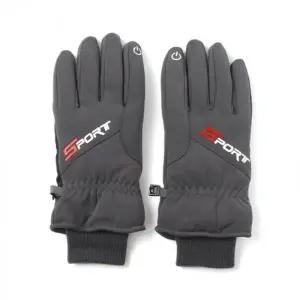 ( )남성 장갑 엑티브 스마트폰 터치 방한 그레이 보드 겨울 스포츠 야외용 l