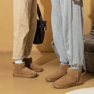 [다잇템]남녀공용 겨울털안감 발목길이 자수 커플슈