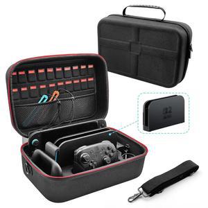 [포르르] 제야루이보 스위치 2 휴대용 케이스 2026 - 20개의 게임 카드 슬롯, 독 수납이 가능한 하드 쉘 여행용 케이스, 닌텐도 액세서리에 일체형 보호 기능