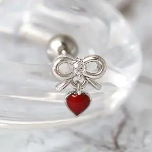 [라울스톤] 하트 리본 써지컬 스틸 패션 피어싱