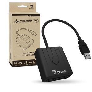 [포르르] 댄스 매트, 아케이드 스틱, 리듬 게임 컨트롤러와 호환되는 PS5, PS4, PC u2013 터보, 리맵, 매크로 u2013용 브룩 윙맨 FGC 레트로 PS1 및 PS2 컨트롤러