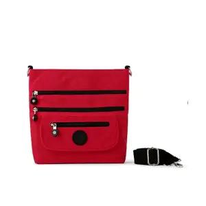 크로스백 지퍼 수납 보조 가벼운 가방 레드