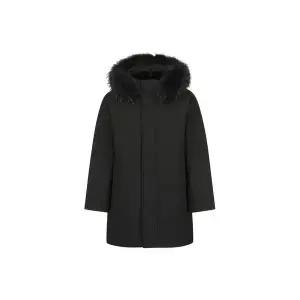 TAG가499000지오지아 라쿤퍼 롱 다운 패딩 사파리 370661