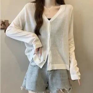 여름 시원하고얇은 베이직 니트 브이넥 캐주얼가디건 (KYR-WF55840)