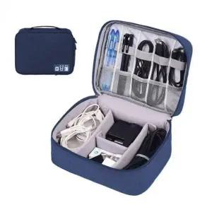 여행용 파우치 메이크업 방수 사각 대 화장품 가방 멀티 천 백 네이비 (WFKE4OS)