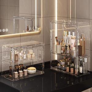 투명 데스크탑 화장품  메이크업 보관 상자 방진 캐비닛 향수 대용량