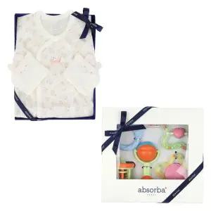 갤러리아 (압소바말띠임신축하,태교,출산)꽃토끼뱀부배냇슈트+딸랑이5종세