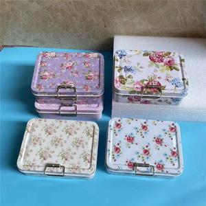 뚜껑이 빈티지 메탈 보관 용기 내구성이 뛰어난 쿠키 사탕 상자 미적 정리함 모든 상황에 이상적인 선