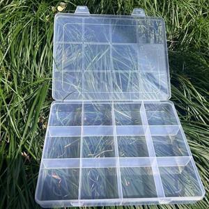 1224 그리드 플라스틱 보관 상자 박스 대용량 케이스 디스플레이 투명  홈