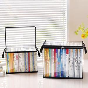 방진 투명 책 보관 접이식 데스크탑 정리함 학생용 교실용 오래된