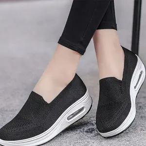 여성용 운동화 민무늬 5컬러 푹신 웨지힐 키높이