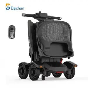 Baichen 휴대용 자동 접이식 여행 전동 스쿠터 4륜 노인 장애인 나드리 전동카