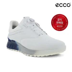 에코 S-쓰리 보아 남성 골프화 102954-60616 화이트블루 뎁스브라이트 화이트