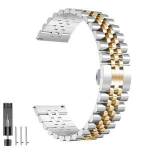 삼성 갤럭시 워치 7 6 5 40/44mm 및 화웨이 워치 GT5 GT4용 20mm 22mm 스테인리스 스틸 스트랩 메탈 밴드