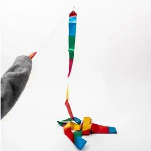 고품질 리듬체조인기 리본 4m인기 리본베스트 무지개인 (WFKDWTC)