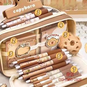 카피바라 대용량 필통 문구 신학기 펜 가방 수납 지퍼 파우치