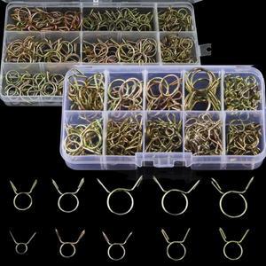 250/126PCS 스프링 연료 호스 클립 5mm -14mm 실리콘 파이프 클램프 바이크 오토바이 보트 용 재사용 가능