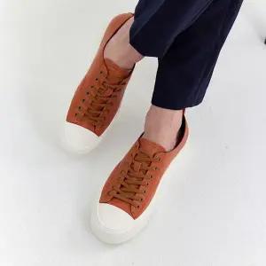 [리치앤썬]발편한 소가죽 남성 캔버스 스니커즈 RS7311