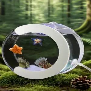 미니 수족관 어항 해파리 불가사리 마리모 구피 베타 애완용 무드등 거실 세트 물멍 소형