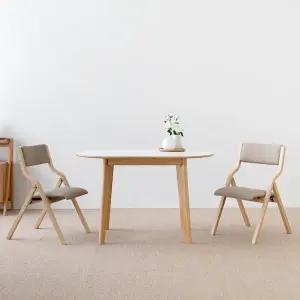 RAMIRA 테이블 12080 HPL 라운드형 8196.4583 + 벤우드 접이식 의자 2인세트 당일발송