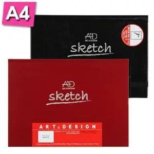 아트앤 S1005 적색 양장 스케치북 A4 제본 80장미술준비물 전문가 화방용품 문구 그림 전문가용