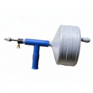 스프링 청소기 15m 배수구 뚫어뻥 싱크대 하수구 막힘 해결변기뚫는기구 변기사 에어샷 강력 압축 관통기