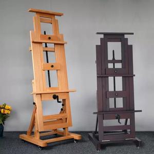 대형이젤 초대형 원목 이젤 우드 싱글 기울기조절 책상 기울기 리프팅 테이블 접이식이젤