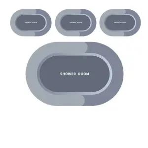 숙박업소에서 사용하는 물기 순삭 발매트 X 4개입규조토 욕실 욕실판 화장실 인테리어 발판