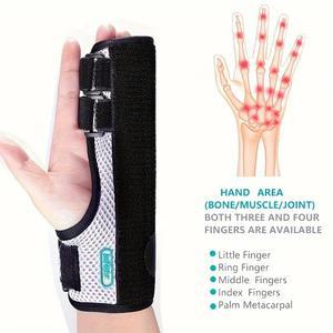핑거 스플린트 브레이스 지원 부러진 손목 손가락 고정 편안한 지지대가있는