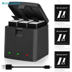 고프로 히어로용 엔듀로 배터리 충전식 12 9 용 액세서리 1800mah