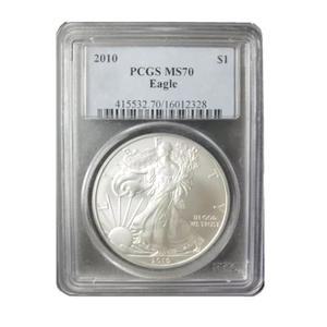 USA 2010 1 달러 아메리칸 실버 이글 코인 불리온 - 트로이 온스 0.999 MS70 PCGS