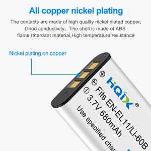 HQIX 니콘 coolpix S01 카메라 EN-EL11 충전기 배터리