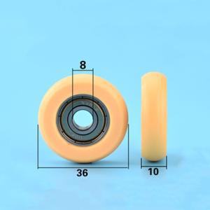 호환 플라스틱 코팅 베어링  구형 문짝 창 서랍 롤러 휠  POM 8x36x10mm  608ZZ 도르래  20 개