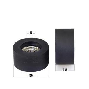 호환 플라스틱 코팅 베어링 608 PU 고무 롤러 가이드 휠 도르래  8x35x18mm  10개